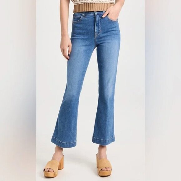 Veronica Beard | Carson Ankle Flare High Rise Jeans in Tide Down - Size 31 - Picture 1 of 14